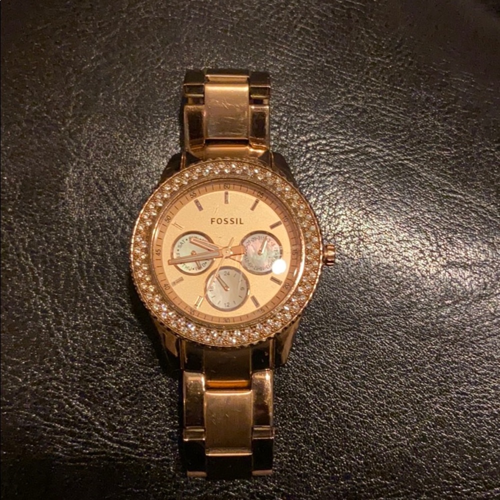 Rose Gold Fossil Watch